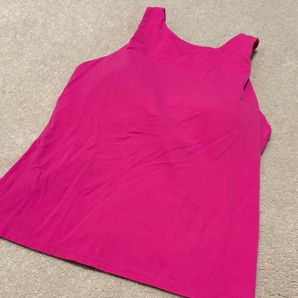CRZ YOGA Vibrant Pink Racerback Tank Top
